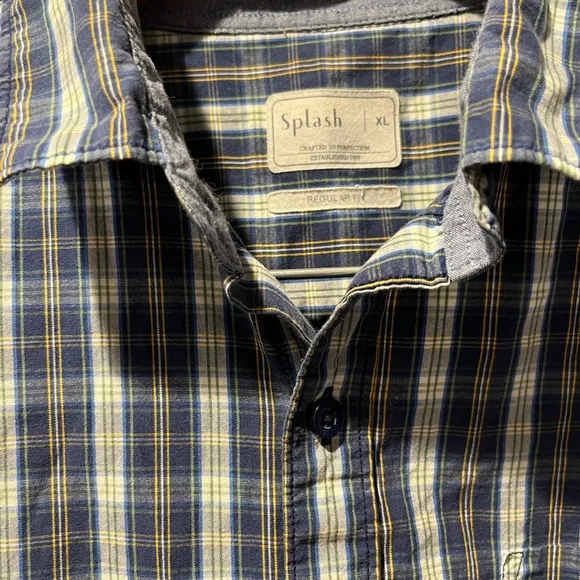 Splash Short Sleeve Flannel Size Xl - Picture 2 of 3